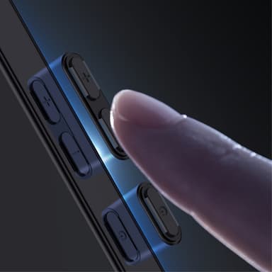 SKALO OnePlus 12 5G PU-nahka Hybridi Suojakuori - Sininen