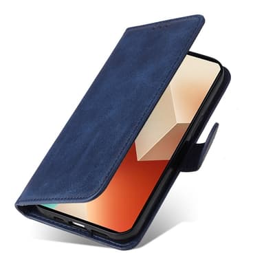 SKALO Xiaomi Redmi Note 13 5G PU-nahkainen Lompakkokotelo - Sininen