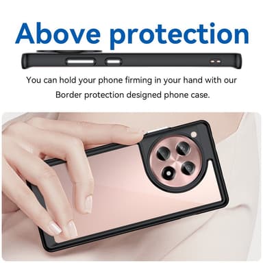 SKALO OnePlus 12R 5G Väri Puskurin Suojakuori - Musta