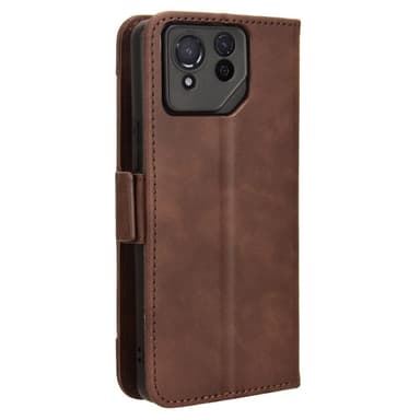 SKALO Asus ROG Phone 8 Pro 5G 6-lokeroa Lompakkokotelo - Ruskea