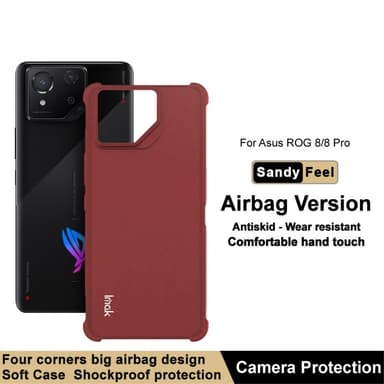 IMAK Asus ROG Phone 8 5G Erittäin vahva TPU-kuori - Punainen