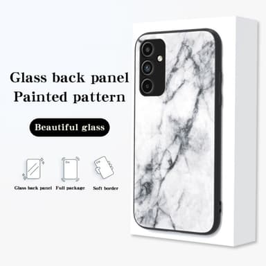 SKALO Samsung A15 4G Marmori karkaistu lasi TPU-suojakuori - #5