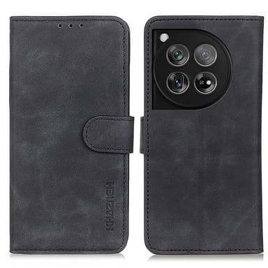 SKALO OnePlus 12 5G KHAZNEH Lompakkokotelo PU-nahasta - Musta