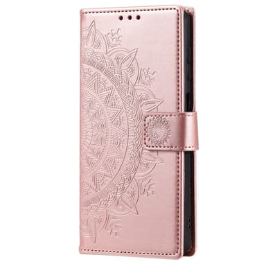 SKALO Samsung A25 5G Mandala lompakkokotelo - Ruusukulta