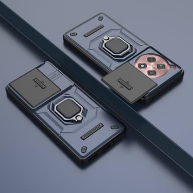 SKALO OnePlus 12R 5G Armor hybridi metallirengas kameran liukusäädin - Sininen