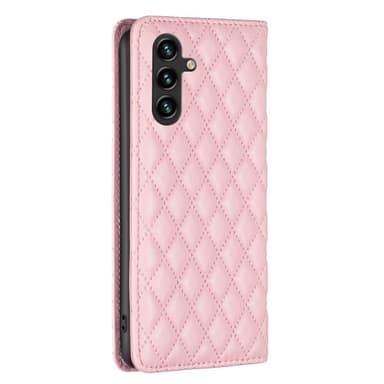 SKALO Samsung A15 4G BINFEN COLOR Iso Tikattu Lompakkokotelo - Pinkki