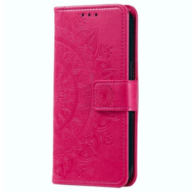 SKALO Samsung A25 5G Mandala lompakkokotelo - Cerise