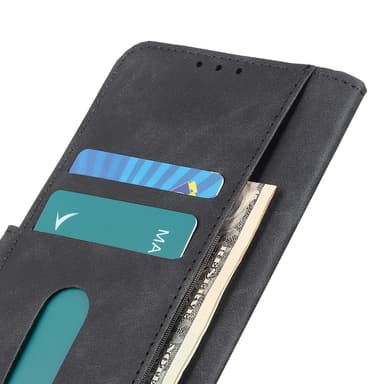 SKALO Xiaomi Redmi Note 13 Pro 5G KHAZNEH Lompakkokotelo PU-nahasta - Musta