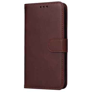 SKALO OnePlus 12R 5G PU-nahkainen Lompakkokotelo - Ruskea