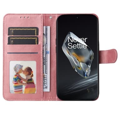 SKALO OnePlus 12 5G PU-nahkainen Lompakkokotelo - Pinkki