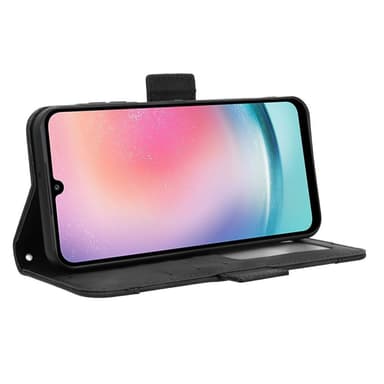 SKALO Samsung A25 5G 6-lokeroa Lompakkokotelo - Musta