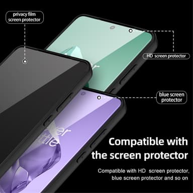 SKALO OnePlus 12 5G TPU Hybrid Magnetic Ring Suojakuori - Läpinäkyvä