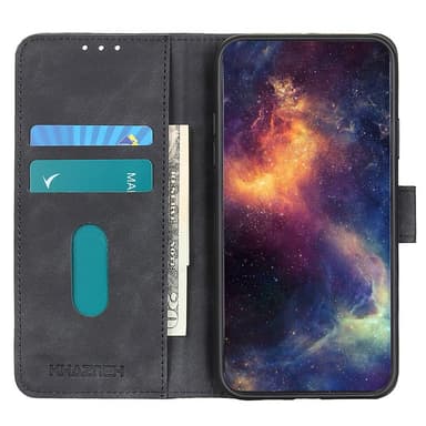 SKALO Xiaomi Redmi Note 13 Pro 5G KHAZNEH Lompakkokotelo PU-nahasta - Musta