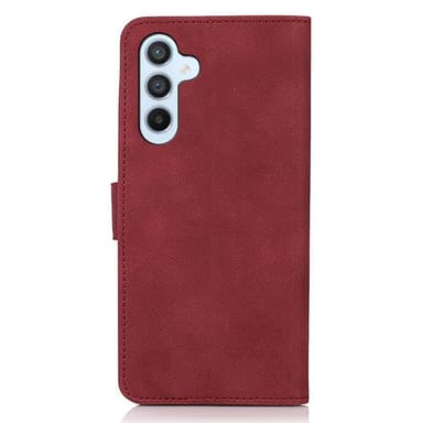 SKALO Samsung A25 5G KHAZNEH Lompakkokotelo PU-nahasta - Punainen