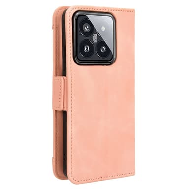 SKALO Xiaomi 14 5G 6-lokeroa Lompakkokotelo - Pinkki