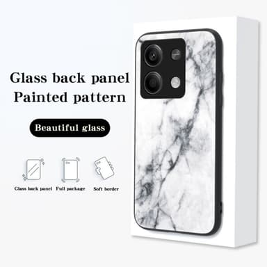 SKALO Xiaomi Redmi Note 13 5G Marmori karkaistu lasi TPU-suojakuori - #4