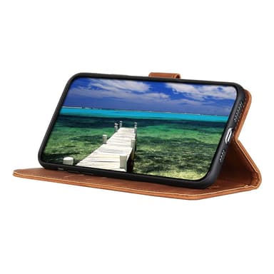SKALO OnePlus 12 5G KHAZNEH Lompakkokotelo PU-nahasta - Ruskea
