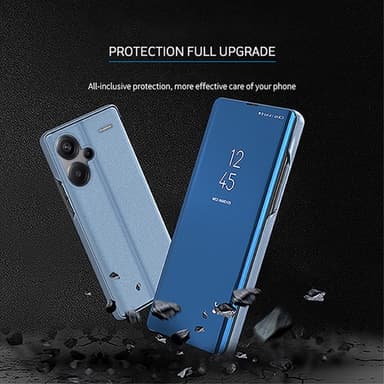 SKALO Xiaomi Redmi Note 13 Pro+ Clear View Mirror Lompakko - Ruusukulta