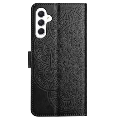 SKALO Samsung A15 5G Mandala lompakkokotelo - Musta