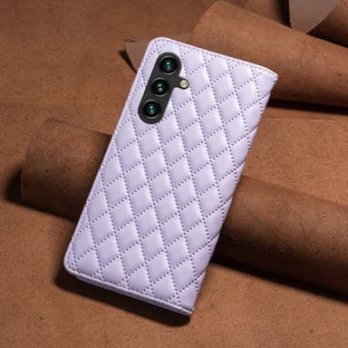 SKALO Samsung A15 4G BINFEN COLOR Iso Tikattu Lompakkokotelo - Violetti