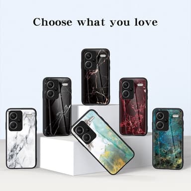 SKALO Xiaomi Redmi Note 13 Pro+ Marmori karkaistu lasi TPU-suojakuori - #1
