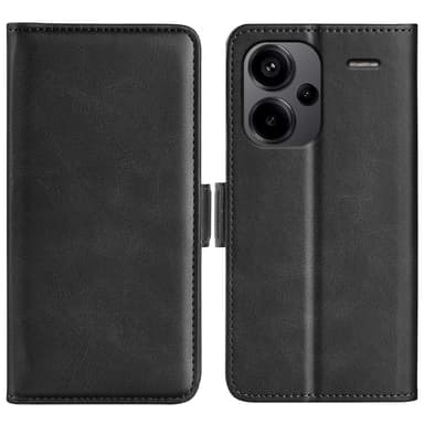 SKALO Xiaomi Redmi Note 13 Pro+ Premium Wallet Lompakkokotelo - Musta