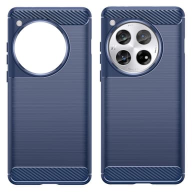 SKALO OnePlus 12 5G Armor Carbon Iskunkestävä TPU suojakuori - Sininen