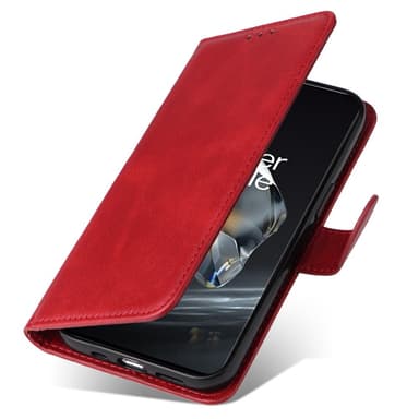 SKALO OnePlus 12 5G PU-nahkainen Lompakkokotelo - Punainen