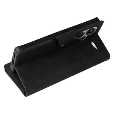 SKALO Xiaomi Redmi Note 13 Pro+ 10-lokeroa Lompakkokotelo - Musta