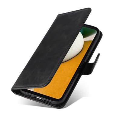 SKALO Samsung A15 5G PU-nahkainen Lompakkokotelo - Musta