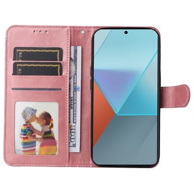 SKALO Xiaomi Redmi Note 13 Pro 5G PU-nahkainen Lompakkokotelo - Pinkki