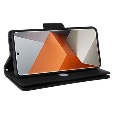 SKALO Xiaomi Redmi Note 13 Pro+ 10-lokeroa Lompakkokotelo - Musta
