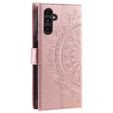 SKALO Samsung A25 5G Mandala lompakkokotelo - Ruusukulta