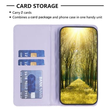 SKALO Samsung A15 4G BINFEN COLOR Iso Tikattu Lompakkokotelo - Violetti