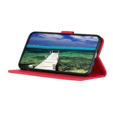 SKALO OnePlus 12 5G KHAZNEH Lompakkokotelo PU-nahasta - Punainen