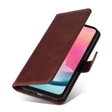 SKALO Samsung A25 5G PU-nahkainen Lompakkokotelo - Ruskea