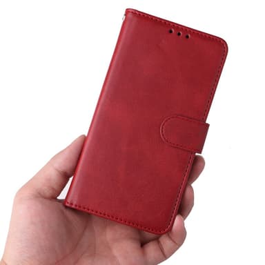 SKALO Samsung A25 5G PU-nahkainen Lompakkokotelo - Punainen