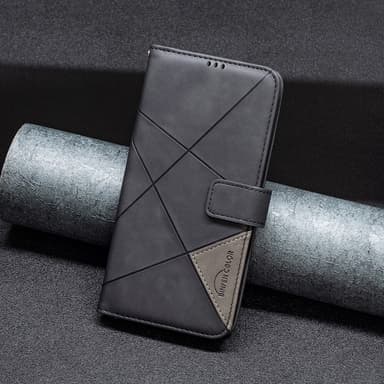 OnePlus 12 5G BINFEN COLOR Kohokuvioitu Lompakkokotelo - Musta