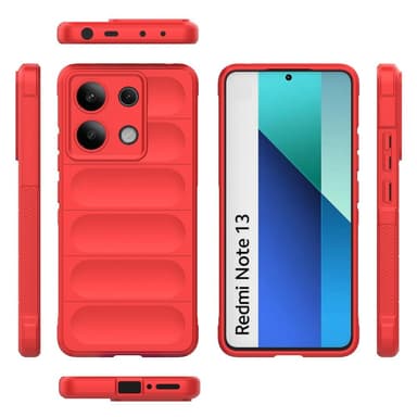 SKALO Xiaomi Redmi Note 13 4G Rugged Bumpers TPU-suojakuori - Punainen