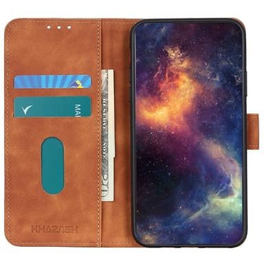 SKALO OnePlus 12 5G KHAZNEH Lompakkokotelo PU-nahasta - Ruskea