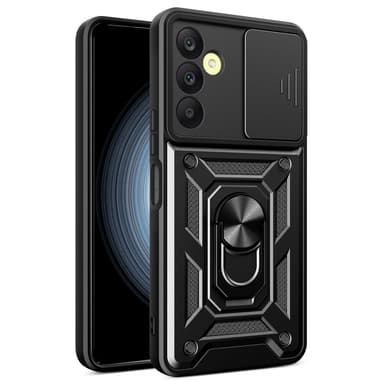 SKALO Samsung A25 5G Armor hybridi metallirengas kameran liukusäädin - Musta