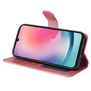 SKALO Samsung A25 5G PU-nahkainen Lompakkokotelo - Pinkki
