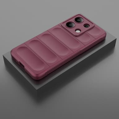 SKALO Xiaomi Redmi Note 13 4G Rugged Bumpers TPU-suojakuori - Viininpunainen