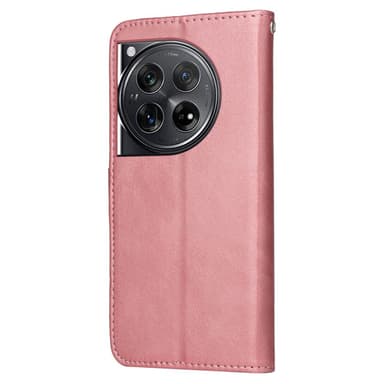 SKALO OnePlus 12 5G PU-nahkainen Lompakkokotelo - Pinkki