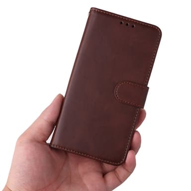 SKALO Samsung A25 5G PU-nahkainen Lompakkokotelo - Ruskea