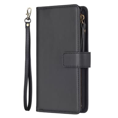 SKALO Xiaomi Redmi Note 13 Pro 5G Big Wallet 11-lokeroa Lompakkokotelo - Musta