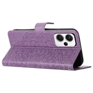 SKALO Xiaomi Redmi Note 13 Pro+ Mandala lompakkokotelo - Violetti
