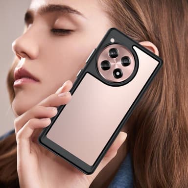 SKALO OnePlus 12R 5G Väri Puskurin Suojakuori - Musta