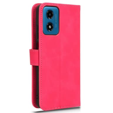 SKALO Motorola Moto G04 Matt PU Nahka lompakkokotelo - Cerise