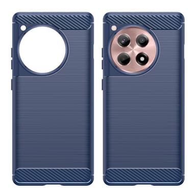 SKALO OnePlus 12R 5G Armor Carbon Iskunkestävä TPU suojakuori - Sininen